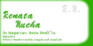 renata mucha business card